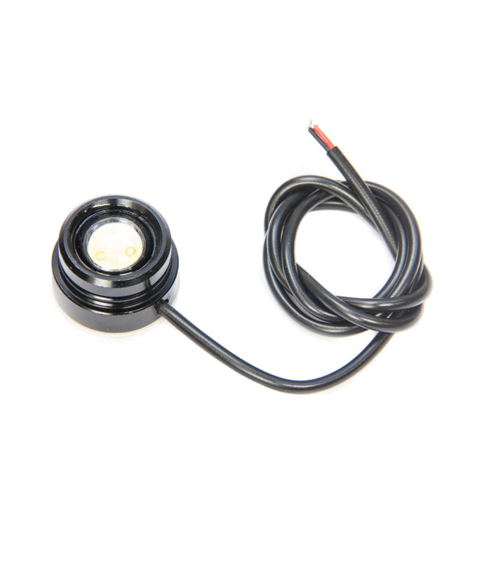 Super Bright 12V (3S) LED with Dia 25mm Metal Housing, Lens & Long Wire