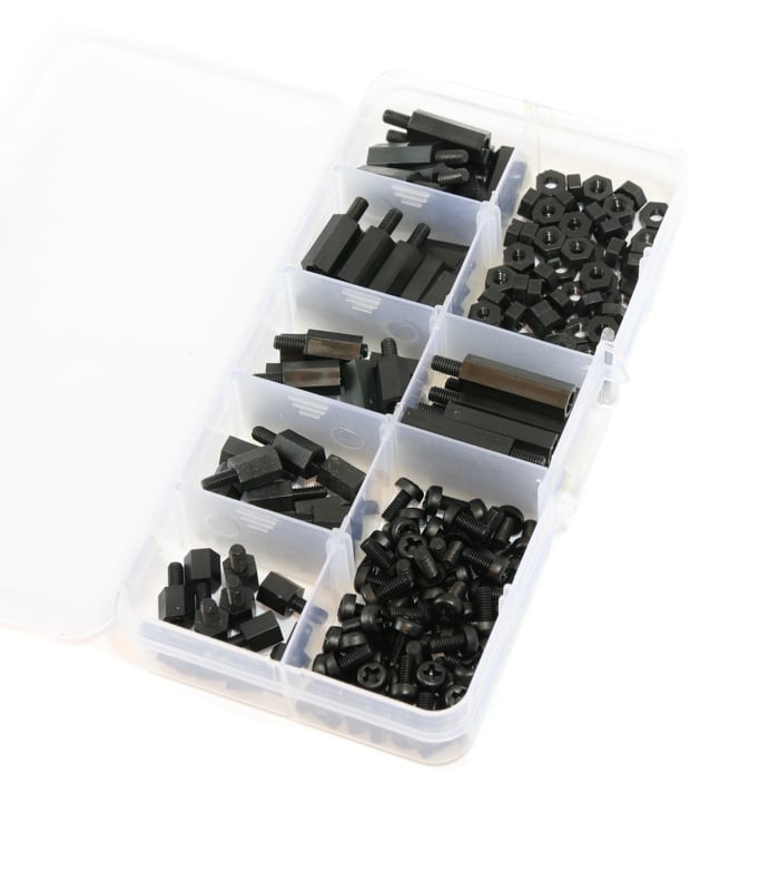 M3 Nylon Male-Female Hex Spacers Screw Nut 160pcs Assortment Kit