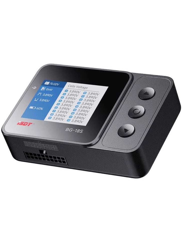 ISDT BG-18S Smart Battery Checker & Cell Monitor (12–18S, 10–90V)