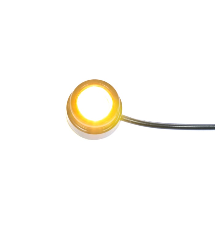Super Bright 12V (3S) LED with Dia 25mm Metal Housing, Lens & Long Wire