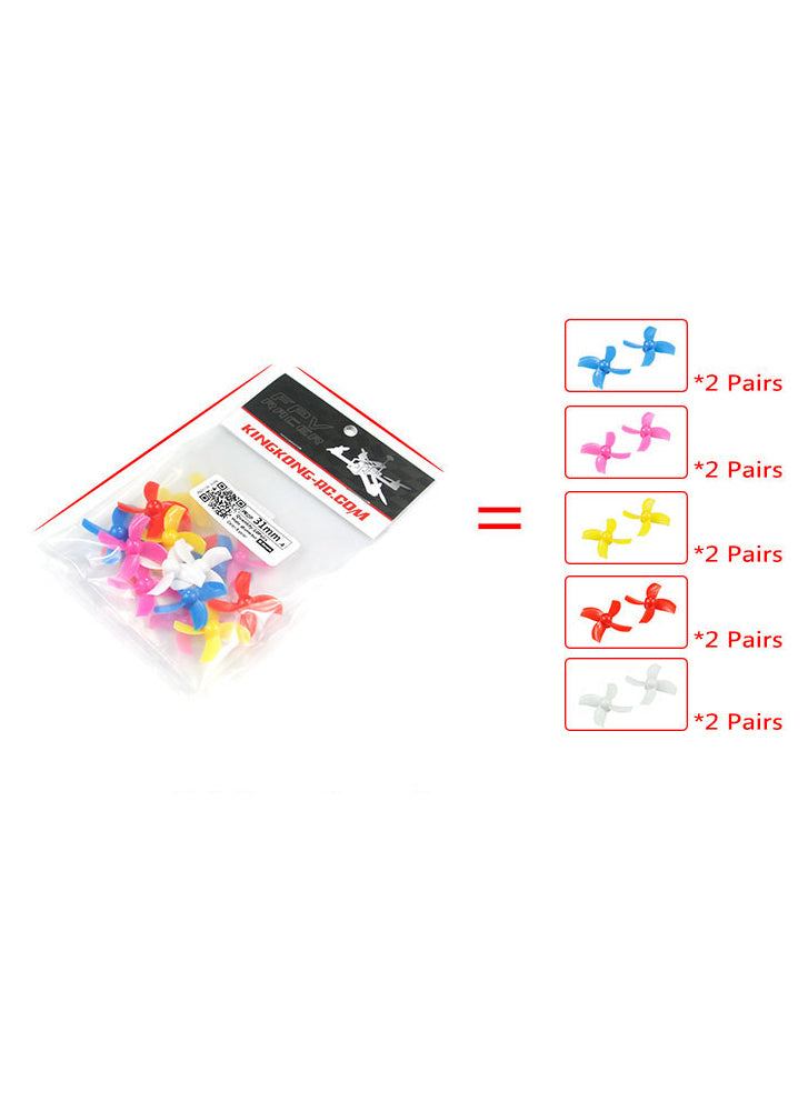 LDARC Rainbow Pack 31MM 4 Blade CW/CCW Props 1MM HUB