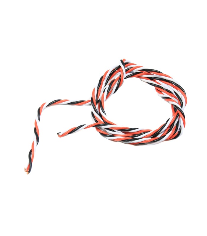 Twisted 22AWG Servo Wire Red/Black/White/Yellow (1mtr)