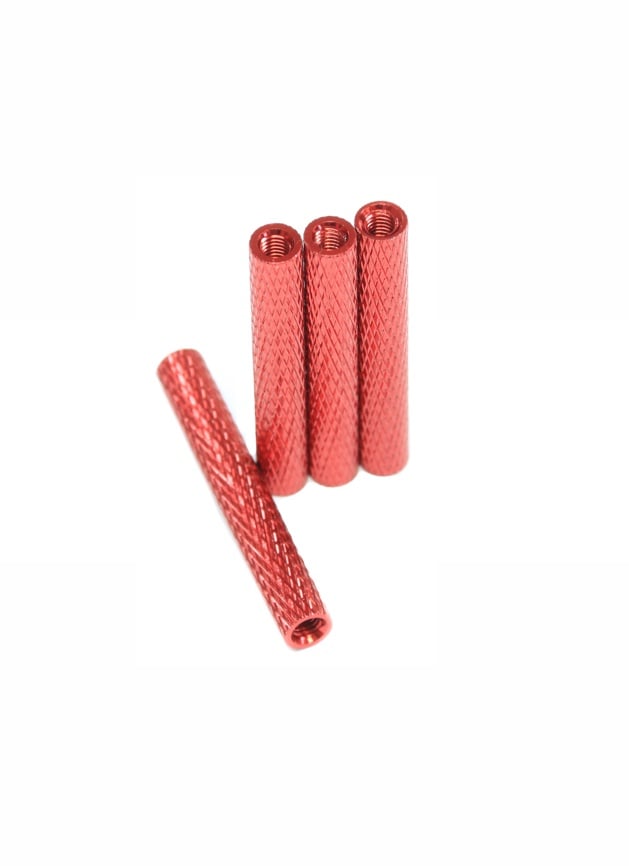 M3 Anodised Aluminium Alloy Threaded Spacer Fully Knurled