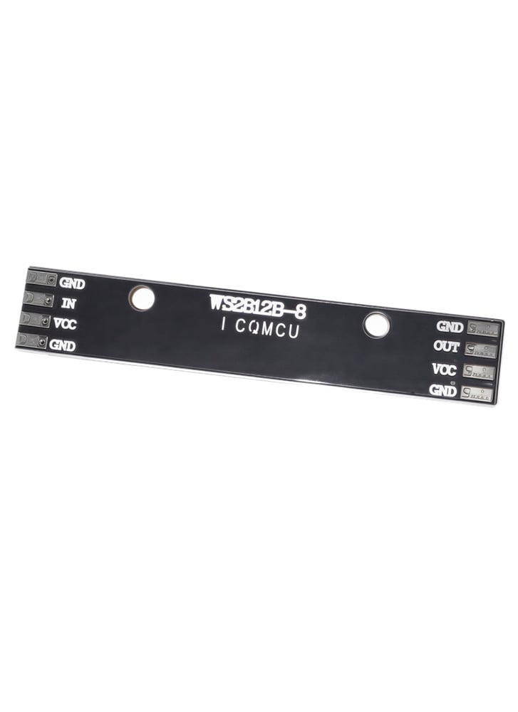 Slim WS2812B 8-LED Programmable RGB Strip – 5V Addressable