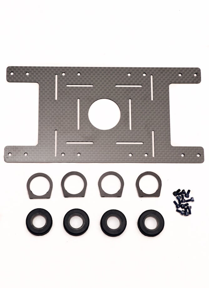 Large Carbon Fibre 4-6s LiPo Battery Mount 18cm x 9cm