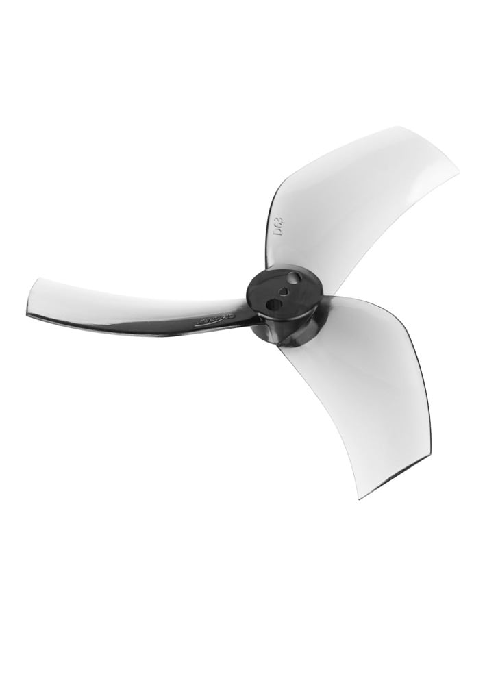 Gemfan D63 3 Blade Cinewhoop Props (1.5mm) – Clear Grey