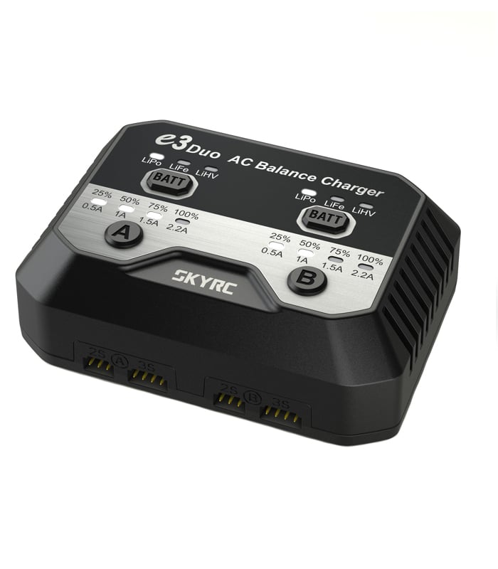 SkyRC e3 DUO 20W 2-3S Dual Channel AC Charger