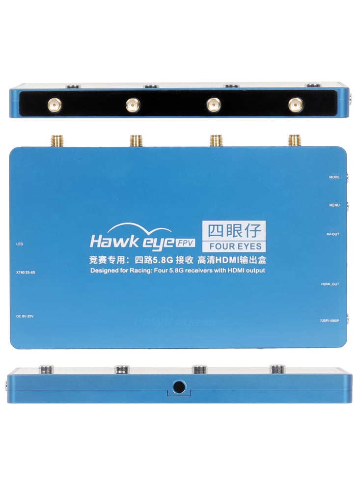 Hawkeye Four Eyes Split Screen Racing Drone 5.8G FPV Receiver