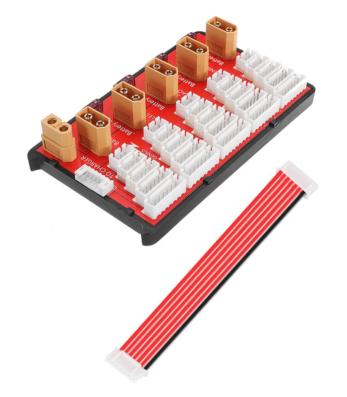 Power-Genius XT60 Fused Parallel Charging Board 2-6S JST-XH