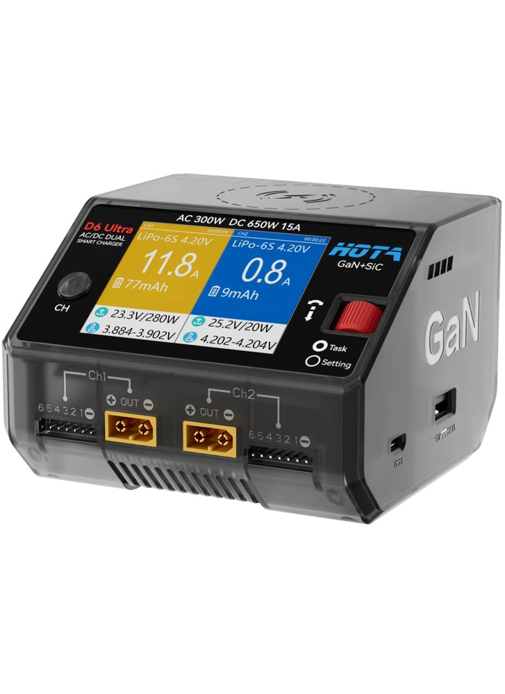 HOTA D6 Ultra 650W AC/DC Dual Channel Charger
