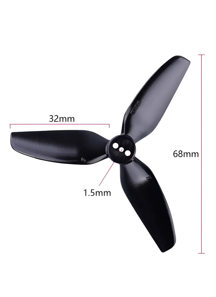 HQProp T3X3X3 3030 – Black (2CW+2CCW)