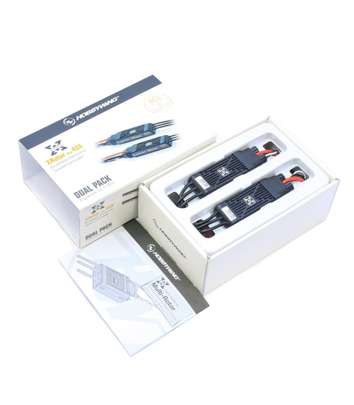 Hobbywing XRotor Pro 40A 2-6S OPTO Multirotor ESC Dual Pack