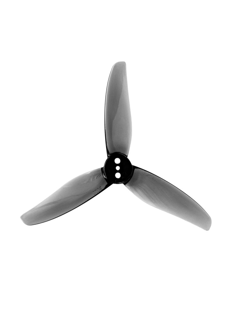 Gemfan Hurricane 3020 Tri-Blade Props T-mount 1.5mm Clear Gray