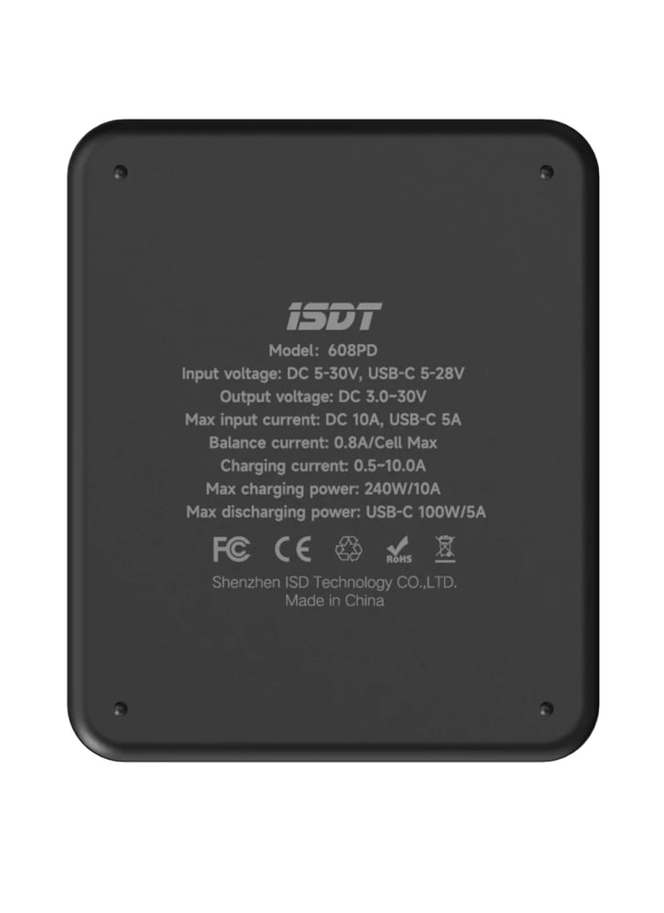 ISDT 608PD DC 240W Smart Charger with DC / USB-C PD Dual Input
