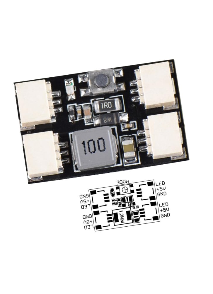 JHEMCU Racing Drone WS2812 Arm LED Set with Multi-Effect Control Module