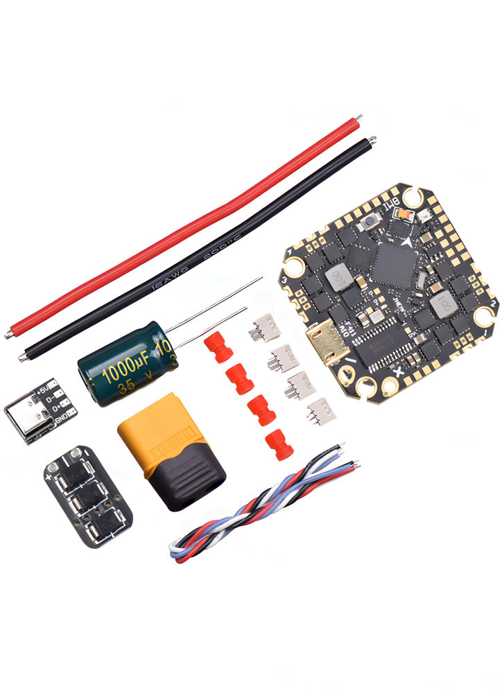 JHEMCU GHF411AIO-ICM Flight Controller 2-6S 40A 4in1 ESC for Toothpick (25.5 x 25.5)
