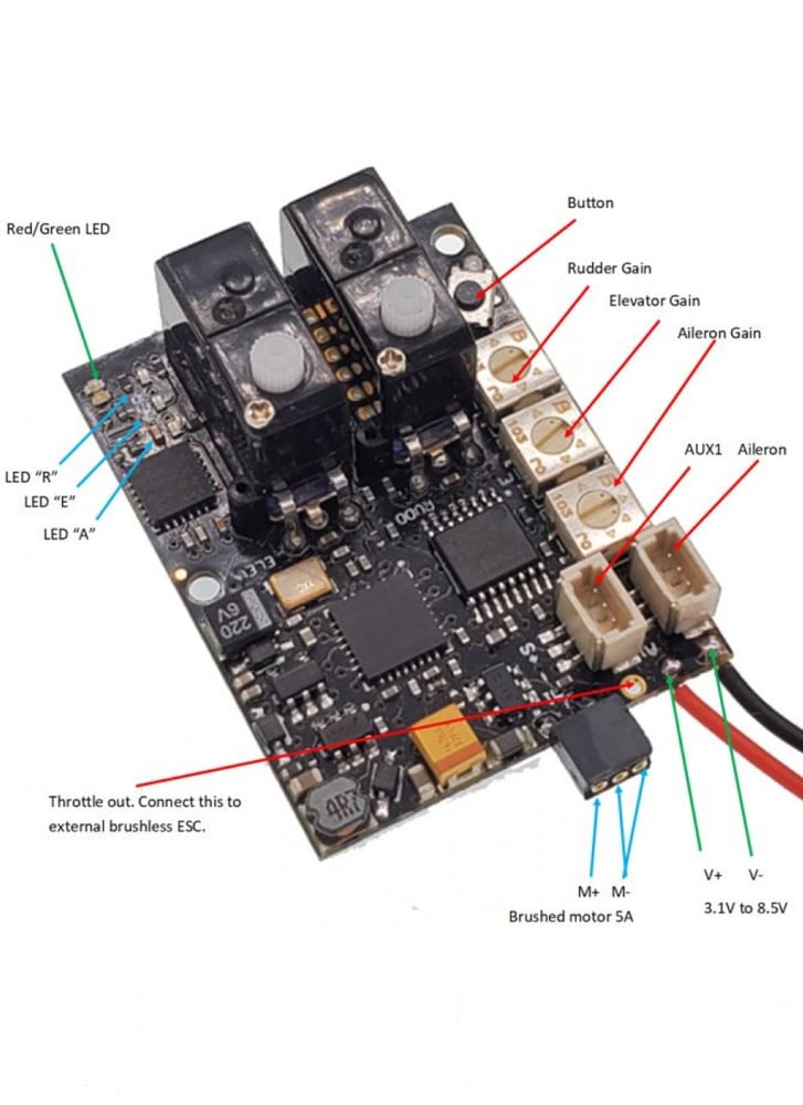 Lemon Rx Microbrick DSMX / DSM2 Compatible Receiver with 2.54MM Header Pins (LM0070H)