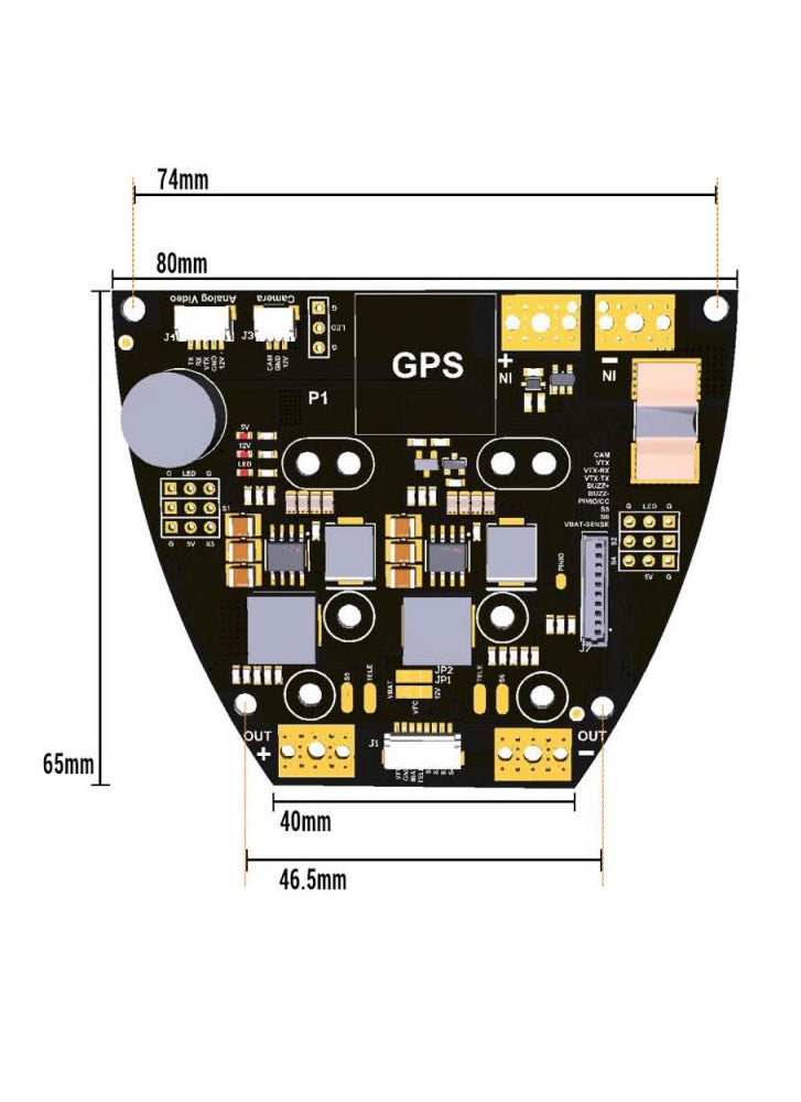 TBS Lucid Wing PDB 14S Power and Servo Distribution Board