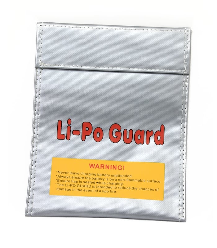 RC LiPo Guard Fireproof Charge Storage Bag – Various Sizes