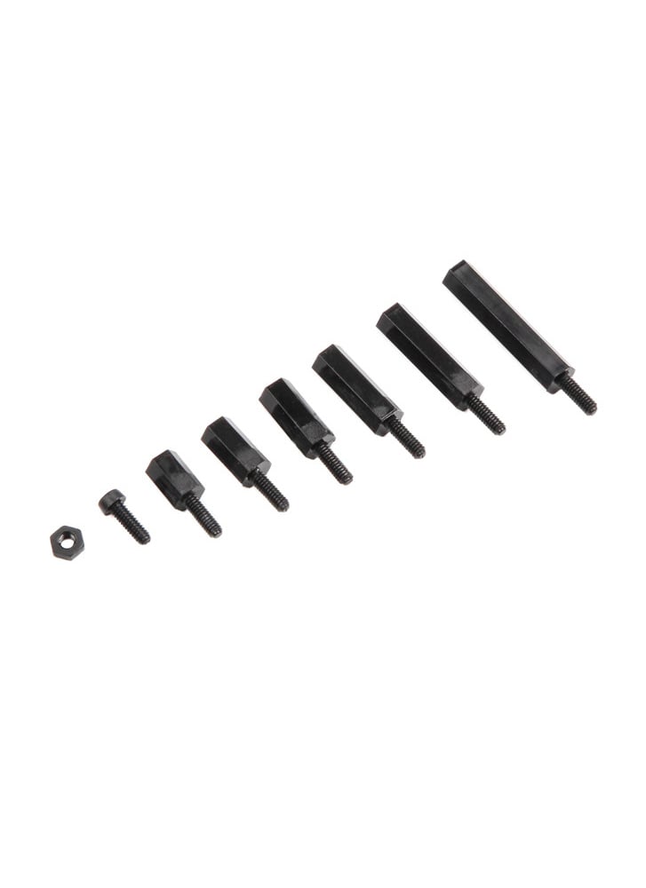 M2 Nylon Male-Female Hex Spacers Screw Nut 180pcs Assortment Kit