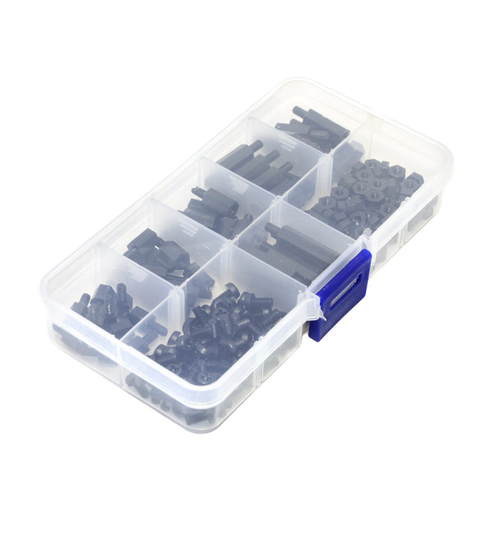 M3 Nylon Male-Female Hex Spacers Screw Nut 160pcs Assortment Kit