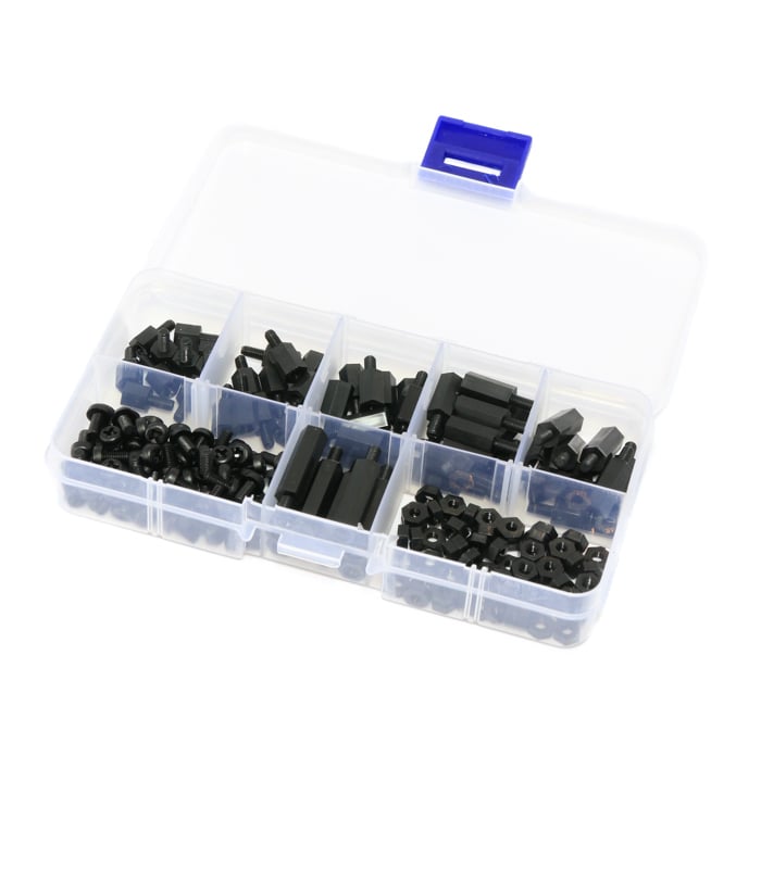 M3 Nylon Male-Female Hex Spacers Screw Nut 160pcs Assortment Kit
