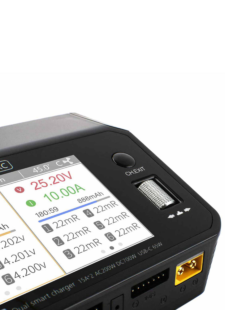 ToolkitRC M6DAC 200W AC/DC Dual Channel Smart Charger