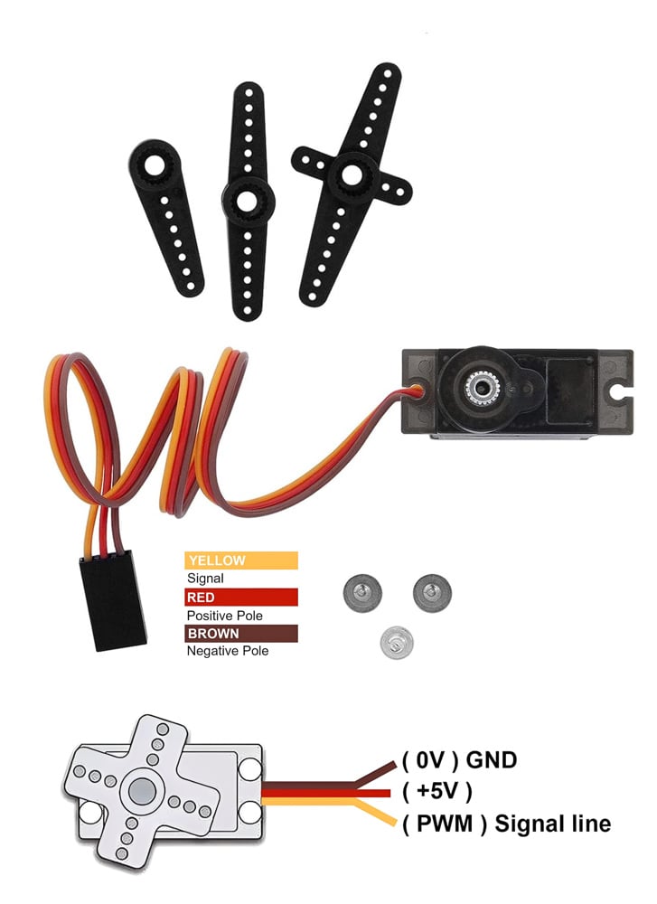 MG90S Metal-Gear Micro Servo 9G – 90° / 180° / 360°