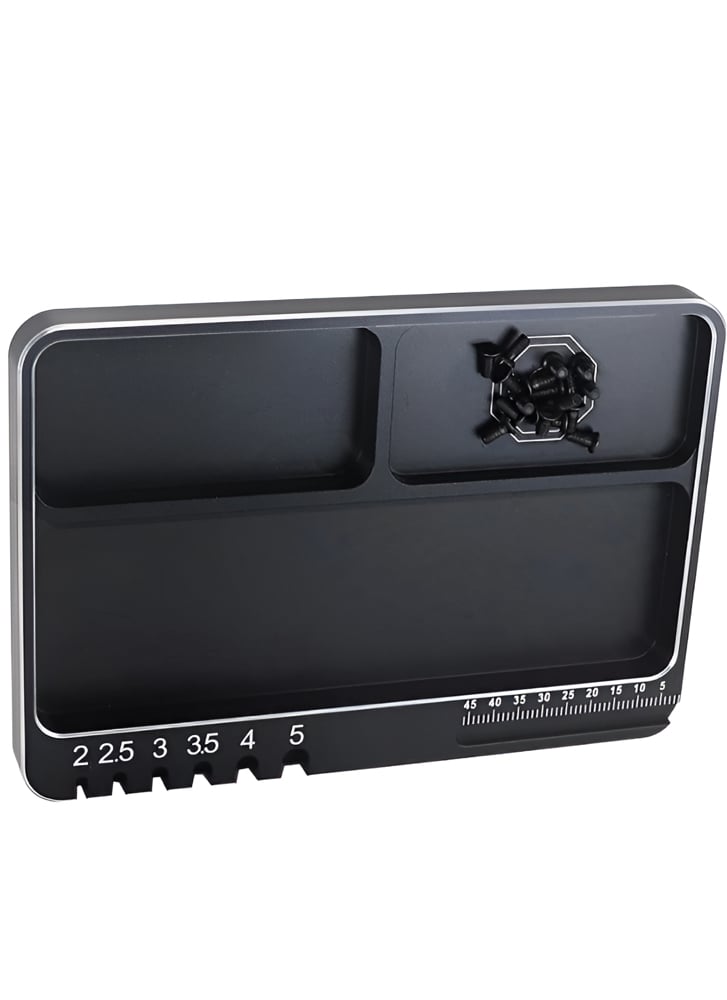 Magnetic Screw & Parts Storage Tray with Length and Diameter Measurement