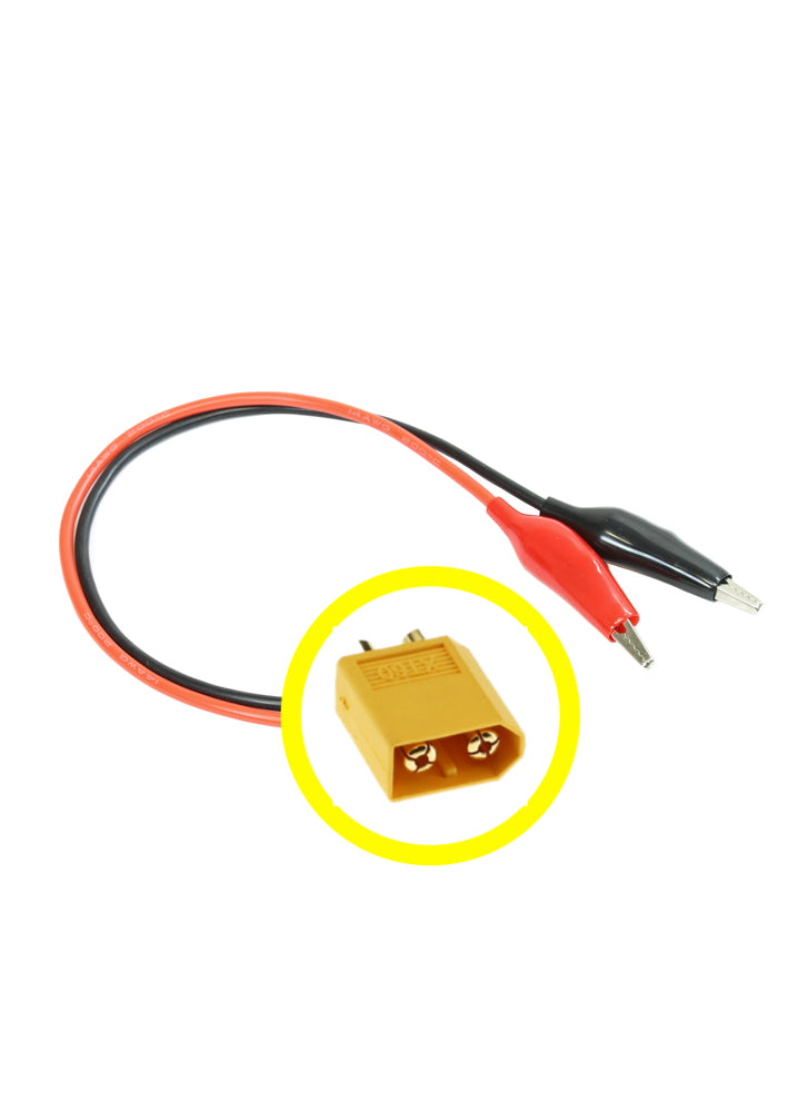 XT60 Male to Crocodile Clips Adapter Power Cable