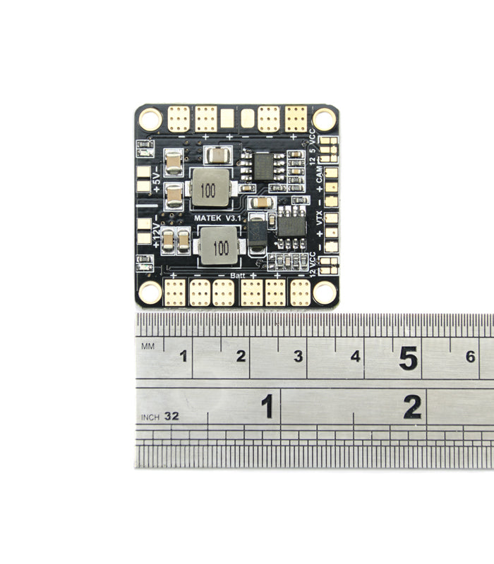 Matek Mini Quad PDB with 5V & 12V BEC Outputs (36x36mm)