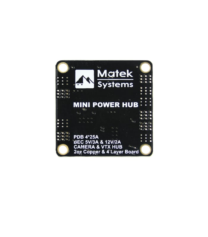 Matek Mini Quad PDB with 5V & 12V BEC Outputs (36x36mm)