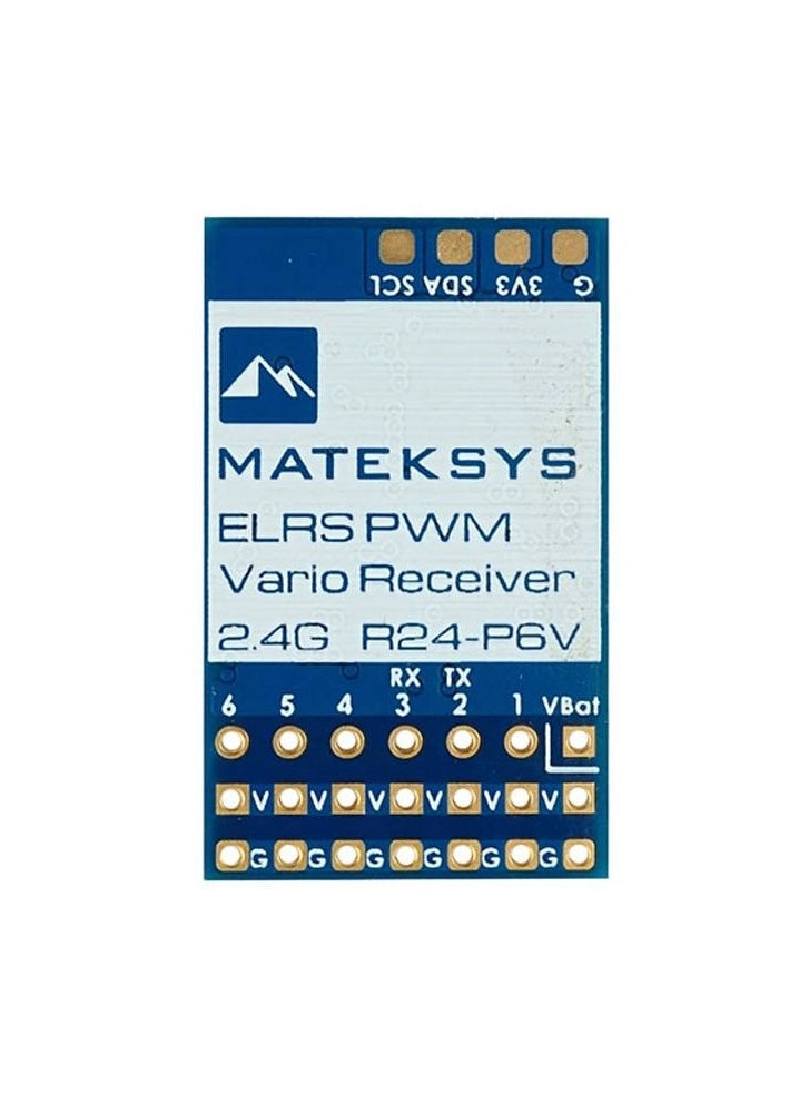 Matek 2.4GHz R24-P6V ELRS 6CH PWM Vario Receiver