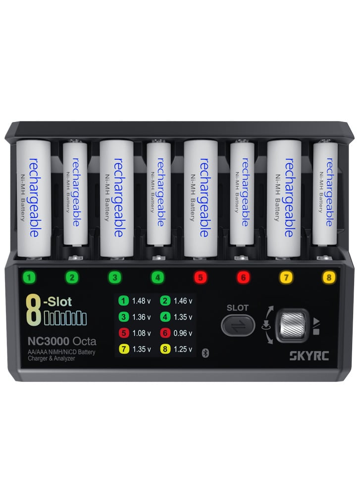 SkyRC NC3000 Octa 8 Slot AA/AAA NiMH & NiCD Battery Charger & Analyzer