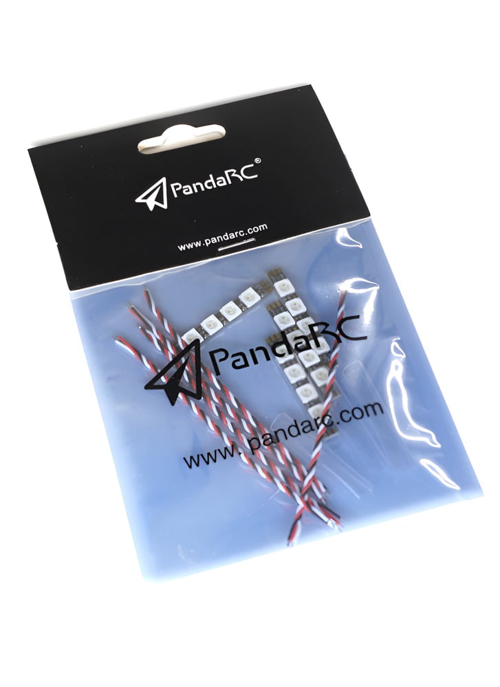 PandaRC WS2812 Programmable RGB LED (4 Pack with Cables)