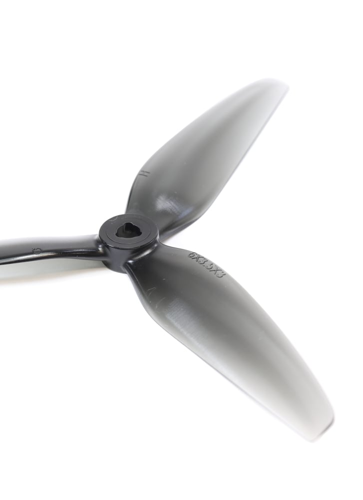 HQProps 6×3.5 Durable Tri-Blade Propellers Light Grey