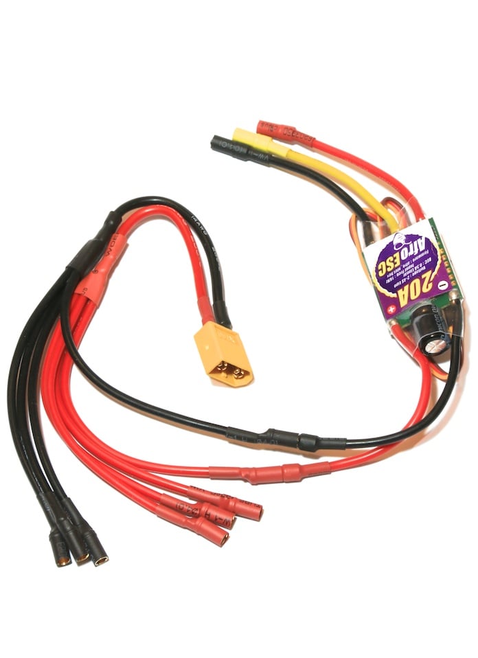 XT60 ESC (3.5mm) Quadcopter Power Breakout Cable