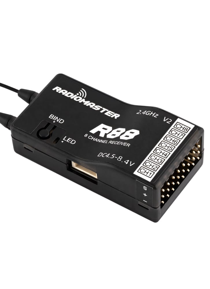 RadioMaster R Series R88 V2 Receiver – D8, D16 & SFHSS Compatible
