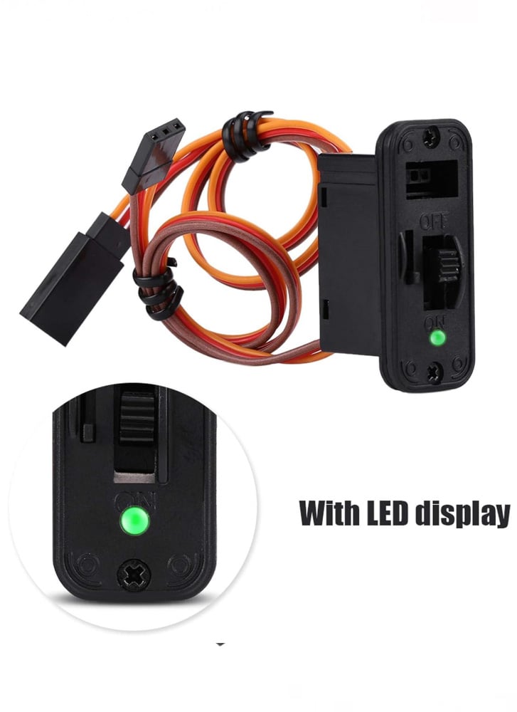 RC Receiver On Off Power Switch with 3 Pin JR Futaba Connector