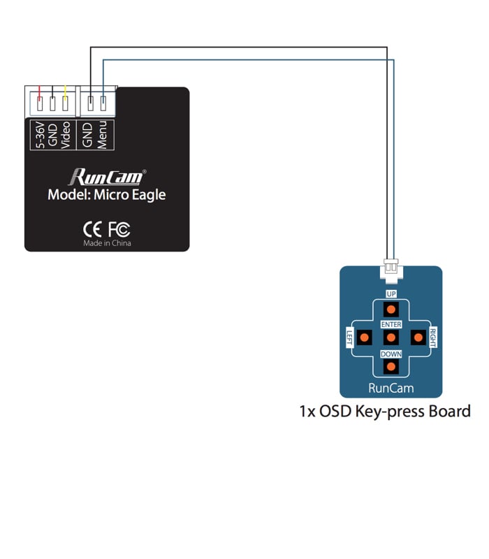 RunCam OSD Key Board Remote Control Programmer