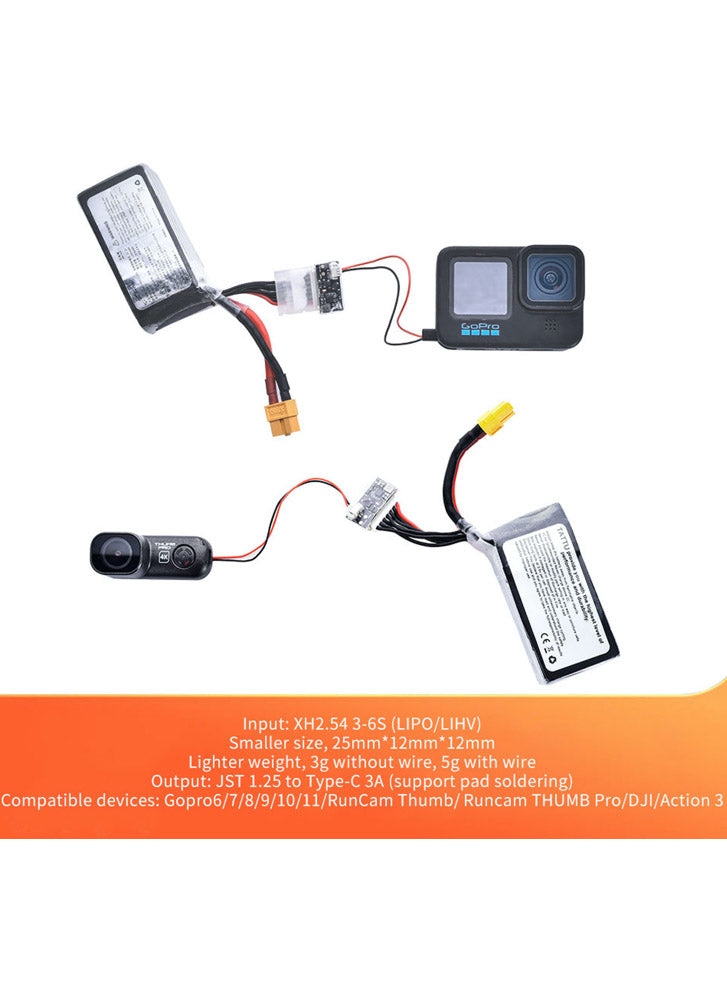 Speedybee Camera BEC Balance Power Plug 3-6S GoPro & Thumb