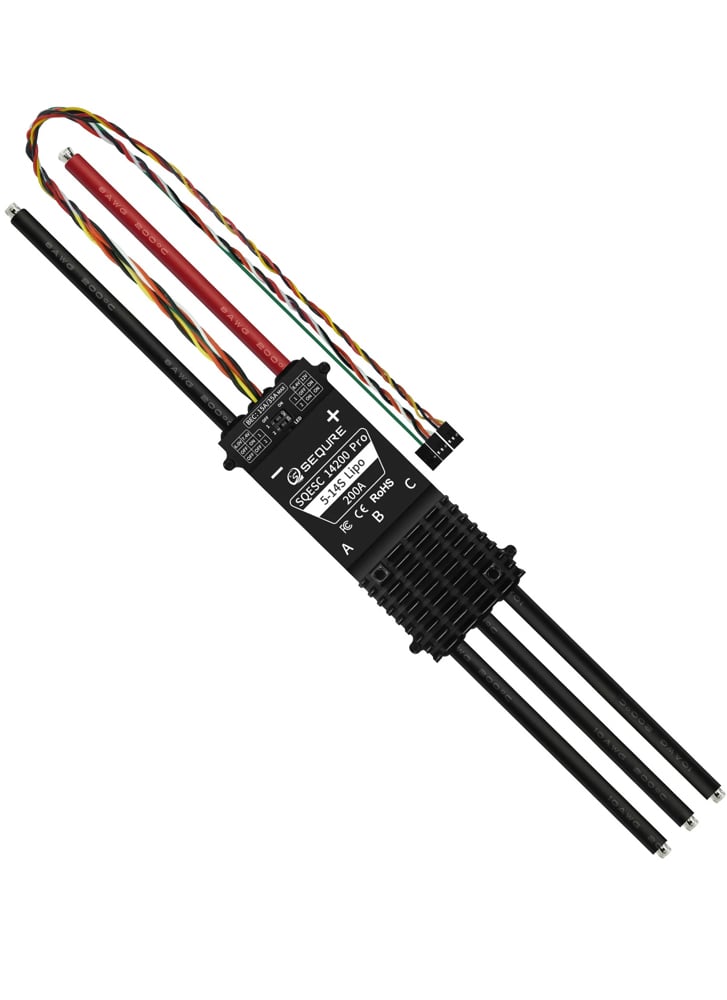 Sequre SQESC 14200 & 14200 Pro Brushless 200A ESC 5-14S BLHeli_32 / AM32