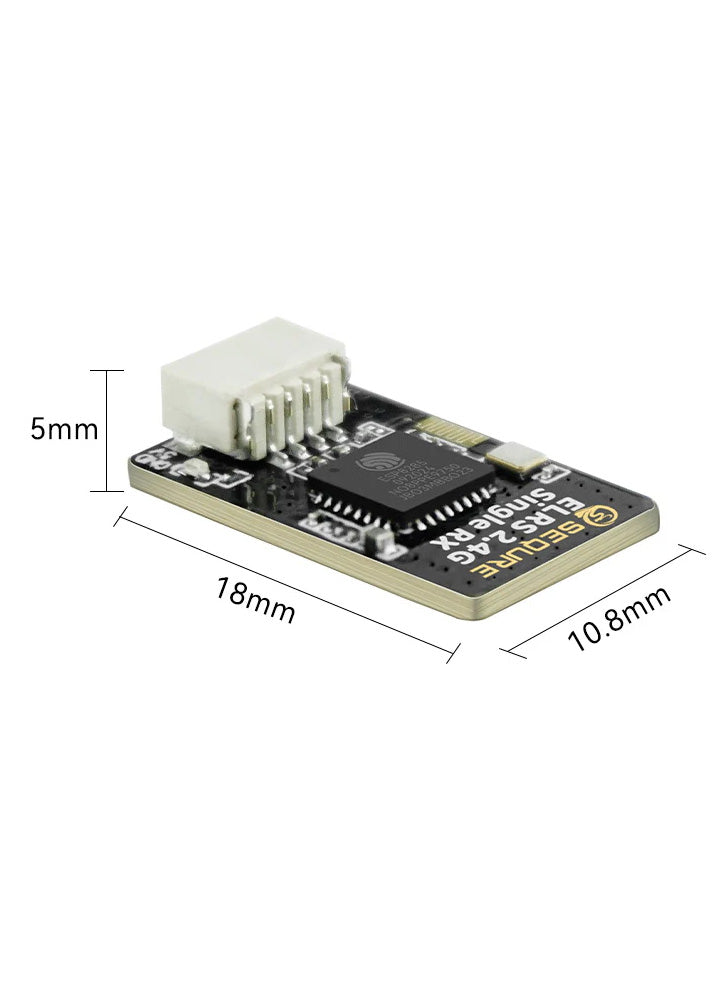 Sequre 2.4G ExpressLRS ELRS Receiver with PA+LNA – Single Antenna