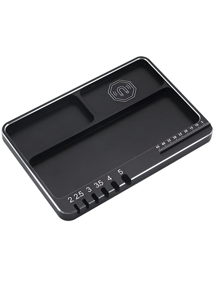 Magnetic Screw & Parts Storage Tray with Length and Diameter Measurement