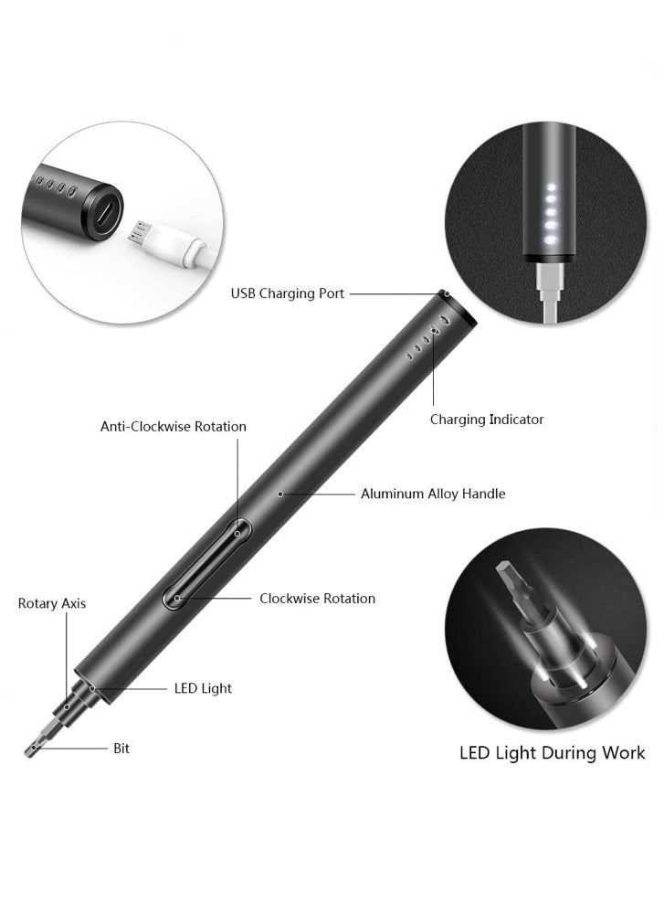 Sequre ES-180 Micro Electric Screwdriver with 20 Tool Bits