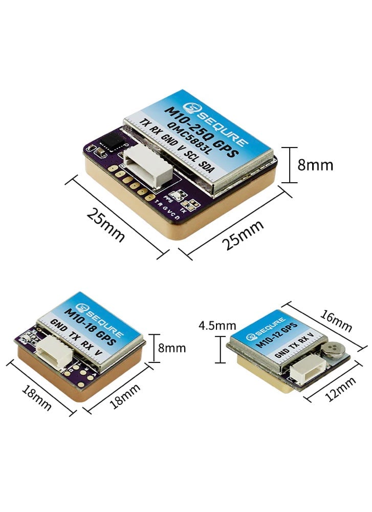 Sequre M10-12/M10-18/M10-25Q GPS Glonass / Q5883 Compass Module