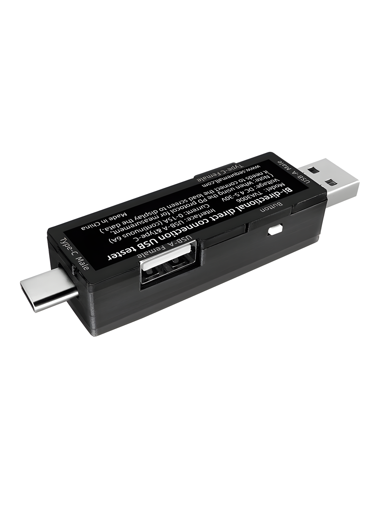 Sequre TVA3006 High Precision USB (Type C & A) Pass-Through Power Meter