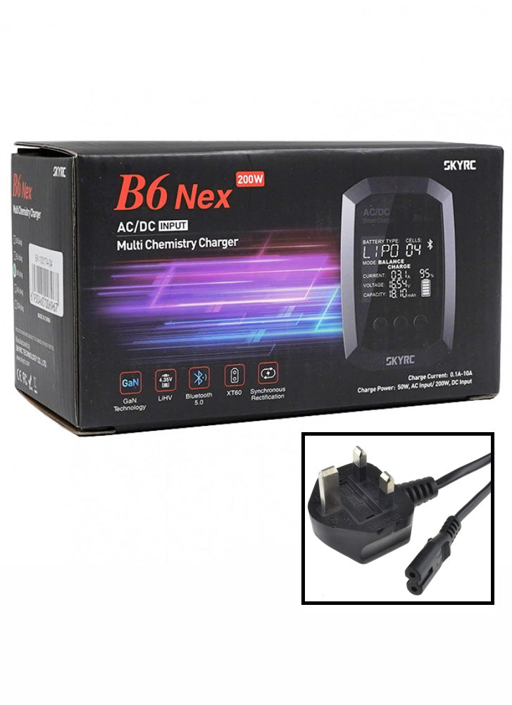 SkyRC B6 NEX AC 50W / DC 200W 10A Balance Charger with Bluetooth