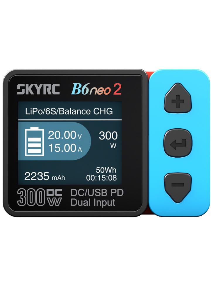 SkyRC B6neo2 DC 300W 15A 1–6S DC Portable Smart Charger