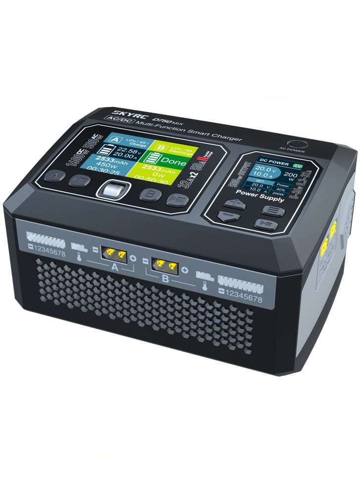 SkyRC D750 MIX Dual-Channel AC/DC Smart Charger & Power Supply